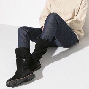 Birkenstock Luton High Slouch Boot Black Hydrophobic Suede EU 36 US 5-5.5 Wide